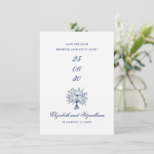 Minimalistisk sketched Möhippa Bouquet Spara Datumet