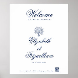 Minimalistisk sketched Möhippa Bouquet Välkommen P Poster