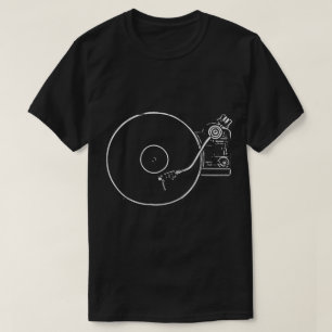 Minimalistisk skivspelare konst t shirt