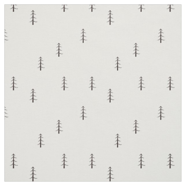 Minimalistisk skog på vit tyg (Provkarta)