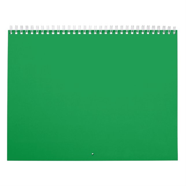 Minimalistisk skoggrön enfärgad design kalender (Omslag)