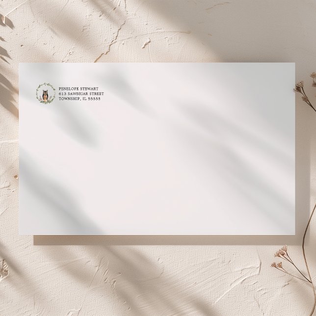 Minimalistisk skogsadressetikett returadress etikett (Skapare uppladdad)