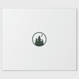 Minimalistisk Skogsbricka Natur Äventyr Anteckning Presentpapper