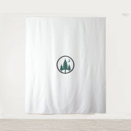 Minimalistisk skogsmåne skuggnatur Vägg tyg