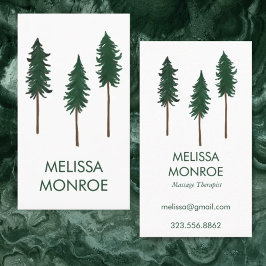 Minimalistisk skogsterapi Gräs Träd Visitkort