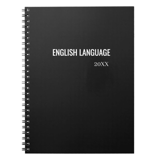 Minimalistisk skolämne anteckningsbok (Framsidan)