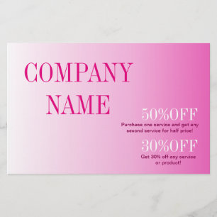 Minimalistisk skönhetskosmetologi rosé ombré flygblad