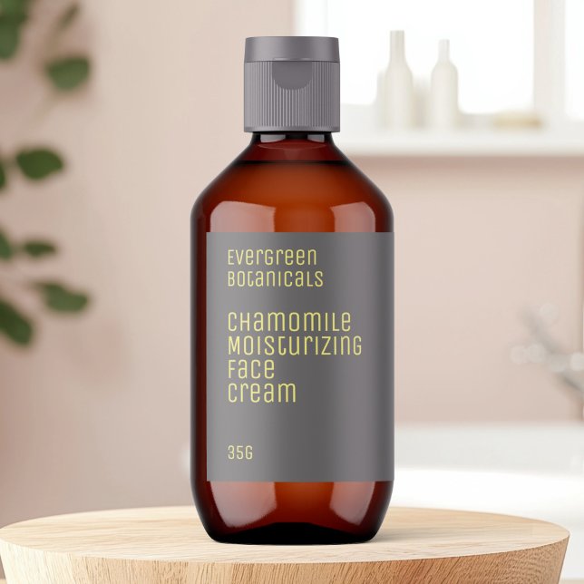 Minimalistisk skönhetsmärkning - grått och gult fraktsedel (Skapare uppladdad)