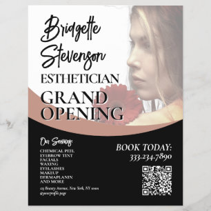 Minimalistisk skönhetsmodell estetisk salong Flyer