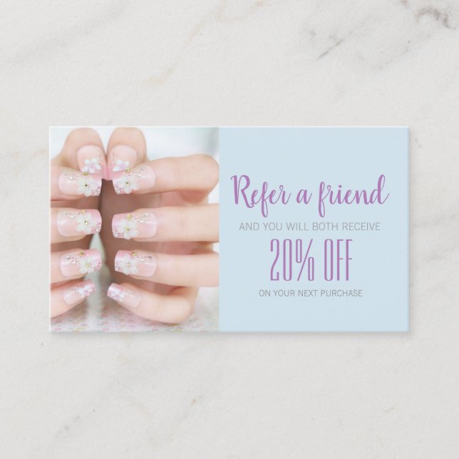 Minimalistisk skönhetssalon Nail Salon Referral (Framsida)