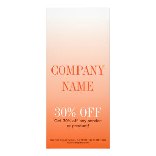 Minimalistisk skönhetssalon tangerine ombre reklamkort