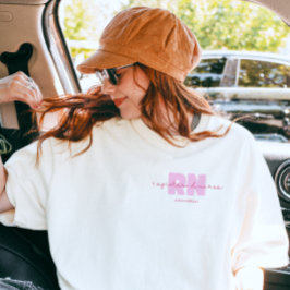 Minimalistisk sköterska Personlig Rosa Handskrift T Shirt