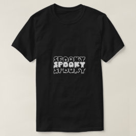 Minimalistisk Skräck – Halloween Typografi Konst T Shirt