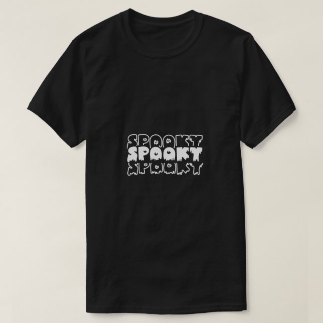 Minimalistisk Skräck – Halloween Typografi Konst T Shirt (Design framsida)