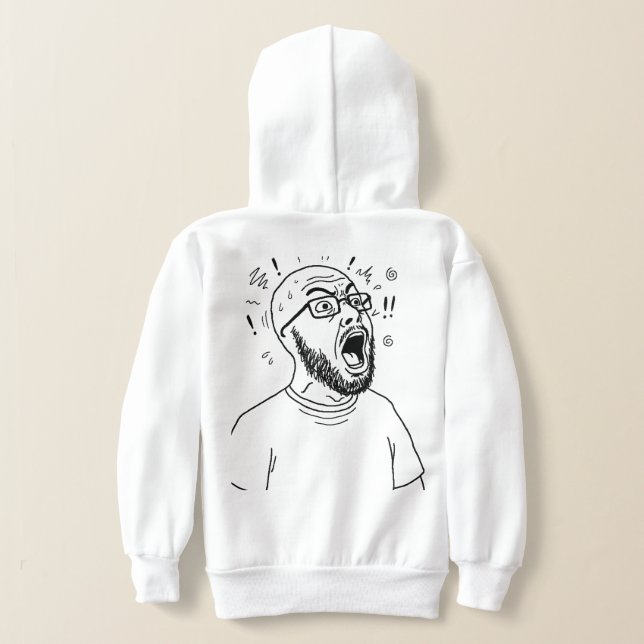 Minimalistisk Skrikande Man T-Shirt (Laydown Baksida)