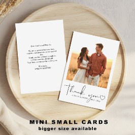 Minimalistisk skript Heart Photo Mini-Tack Anteckningskort