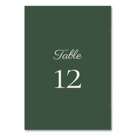 Minimalistisk skript Highland Mossgrön Bordsnummer