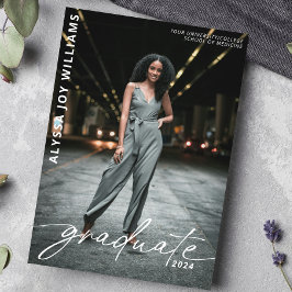 Minimalistisk skript högskoleutexaminerad foto meddelande