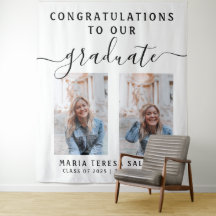 Minimalistisk skript kalligrafi två foto examen