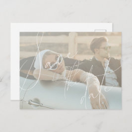 Minimalistisk skript Spara datum inbjudan vykort