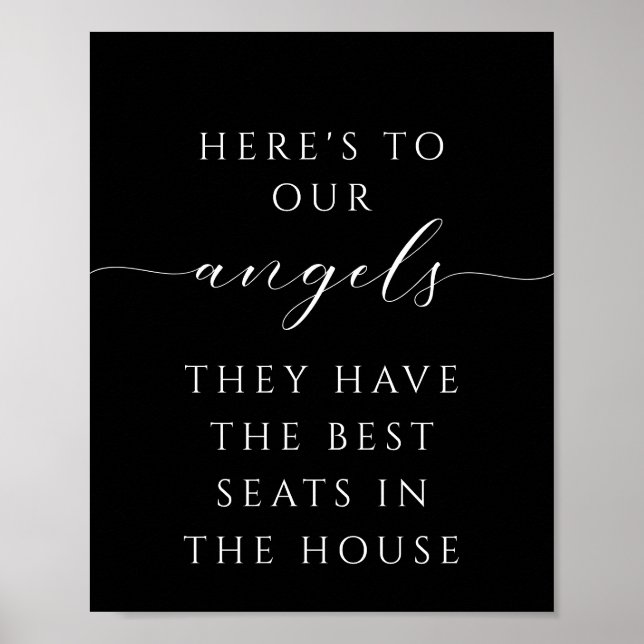 Minimalistisk skript till minne av bröllopsskyltar poster (Framsidan)