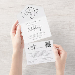 Minimalistisk skript Vi gör QR-kod Bröllop
