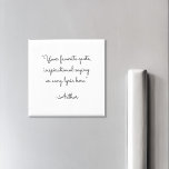 Minimalistisk skriptcitat magnet<br><div class="desc">Skapa en egen anpassningsbar-offertmagnet. Har minimalistisk manustypografi.</div>