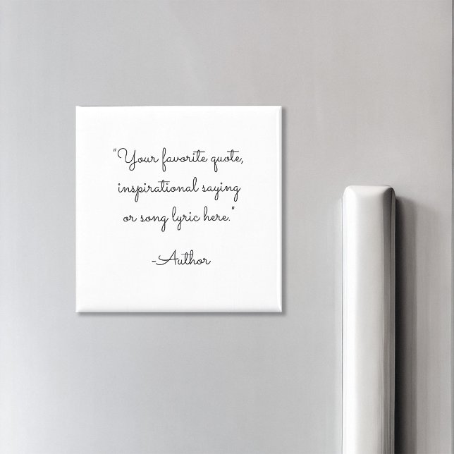 Minimalistisk skriptcitat magnet (Skapare uppladdad)