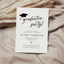 Minimalistisk skriptinbjudan Studenten