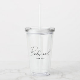 Minimalistisk skriptkalligrafi, Bridesmaid Gift Take Away Mugg