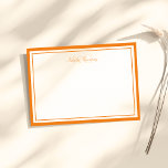 Minimalistisk skriptOrange två Gräns Monogram Anteckningskort<br><div class="desc">Skriva ner meddelandet eller anteckningar på det här minalistiska elegant-tittar anteckningskortet som innehåller ett monogram med ett serif-teckensnitt och ett skriptbokstäver av ditt namn med tjockt och tunt gräns. Anpassa det med initialerna.</div>