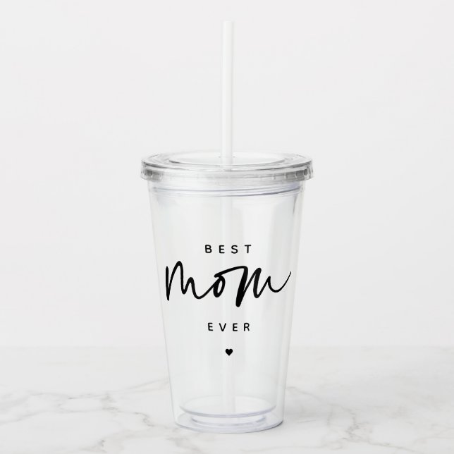 Minimalistisk skripttypografi av bästa Mamma någon Take Away Mugg (Framsida)