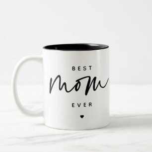 Minimalistisk skripttypografi av bästa Mamma någon Två-Tonad Mugg