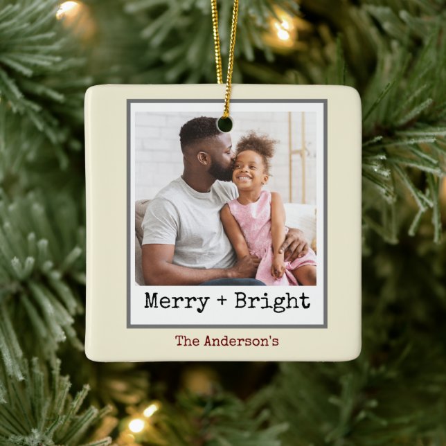 Minimalistisk skrivmaskin - 1 foto - Merry och Bri Julgransprydnad Keramik (Träd)