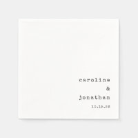 Minimalistisk skrivmaskin Anpassade Par Namn Bröll