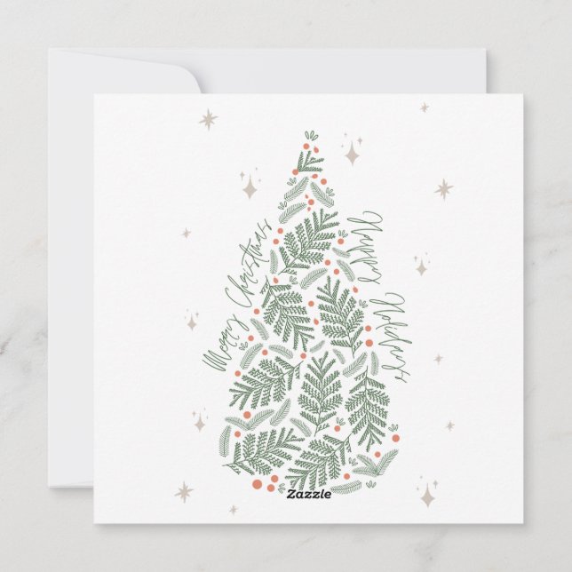 Minimalistisk skrivmaskin | God jul med foto Julkort (Baksida)
