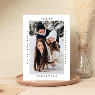 Minimalistisk skrivmaskin - God jul One Photo Julkort