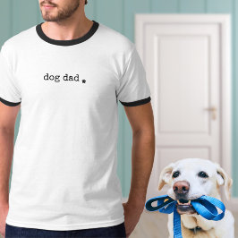 Minimalistisk skrivmaskin Hund Pappa Paw Skriv ut T Shirt