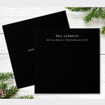 Minimalistisk skrivmaskin i kvadrat | Svart