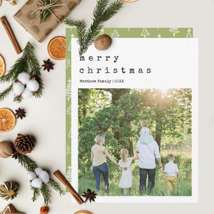Minimalistisk skrivmaskin jul foto jul julkort