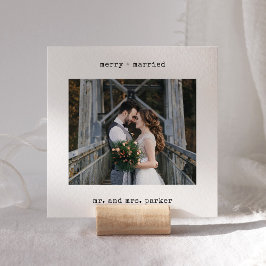 Minimalistisk skrivmaskin | Merry and Married Phot Julkort