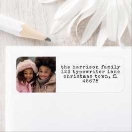 Minimalistisk skrivmaskin-Returadress Returadress Etikett