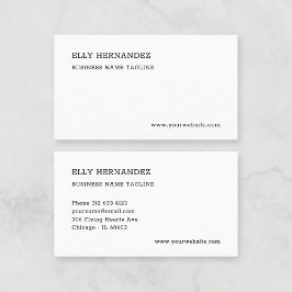 Minimalistisk skrivmaskin Typography Black and Whi Visitkort