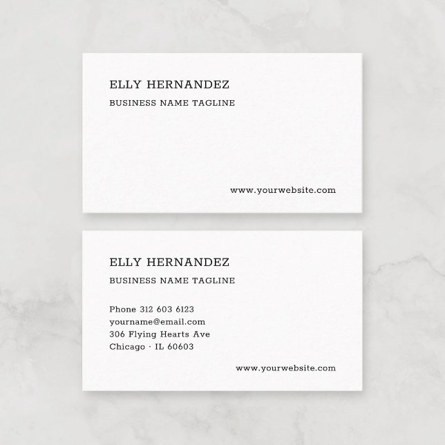 Minimalistisk skrivmaskin Typography Black and Whi Visitkort (Professional Simple Minimalist  Vintage Retro Typewriter Business Card Template in Black and White.)
