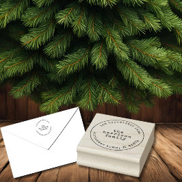 Minimalistisk skrivmaskin Wood Art Frimärke Stämpel