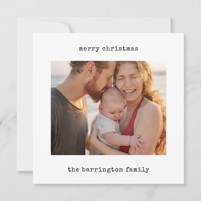 Minimalistisk skrivmaskinsfoto julkort (Framsida)