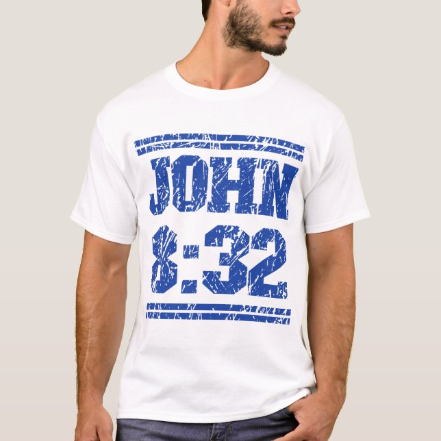 Minimalistisk slitna kristna bibelvers t-shirt (Framsida)