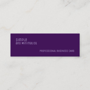 Minimalistisk smal lila mini visitkort
