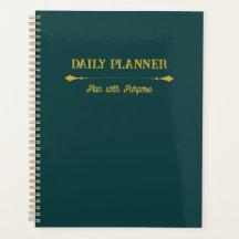 Minimalistisk Smaragd Guld Planerare
