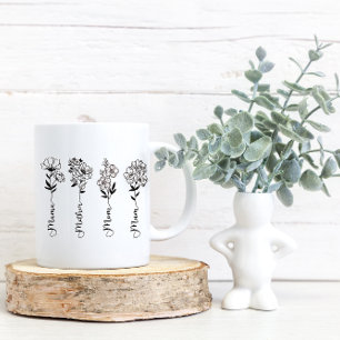 minimalistisk snäckros mamma kaffemugg